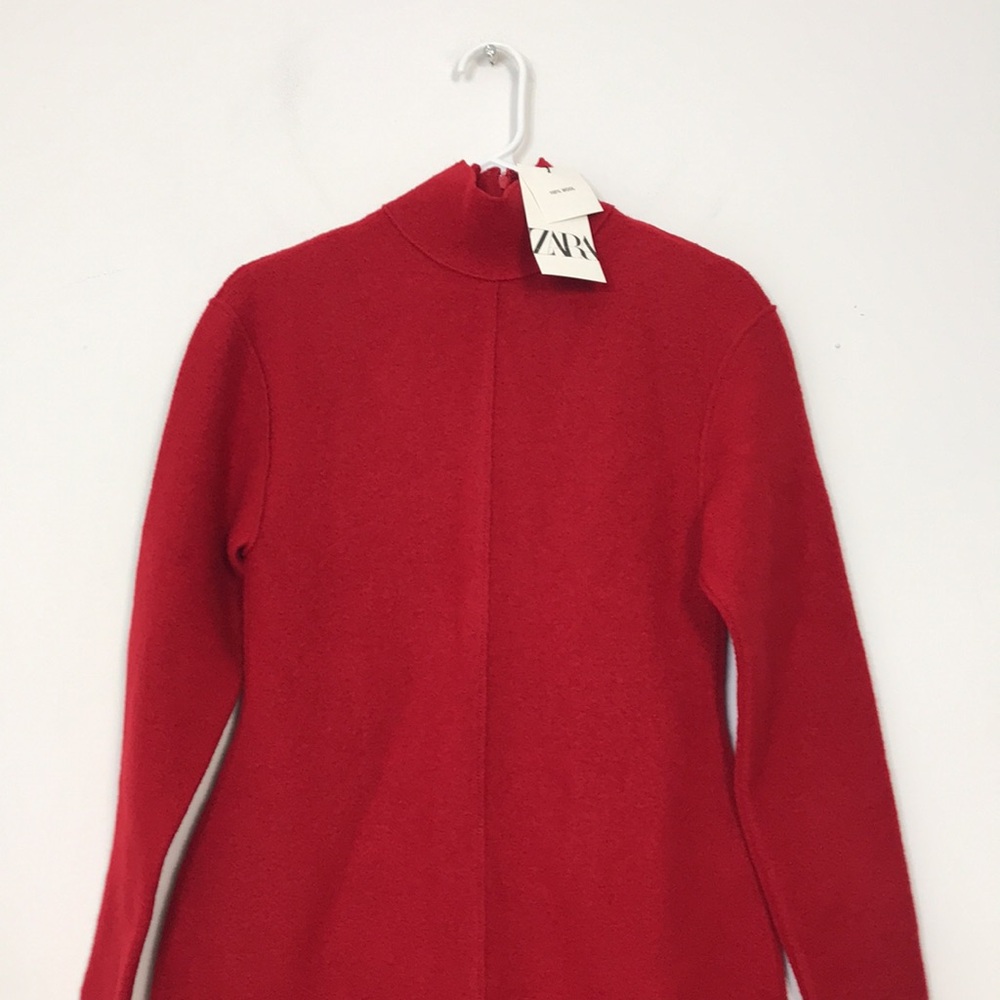 NWT Zara Wool Midi Jumper Dress - Picture 5 of 15